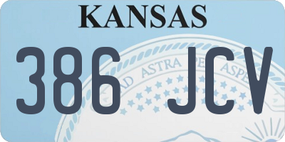 KS license plate 386JCV