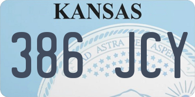 KS license plate 386JCY