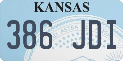KS license plate 386JDI