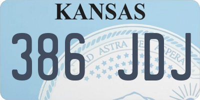 KS license plate 386JDJ