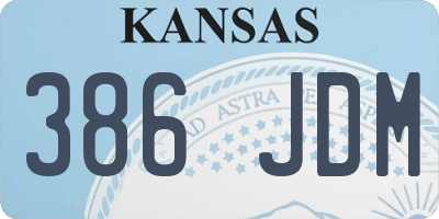 KS license plate 386JDM
