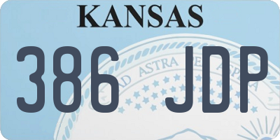KS license plate 386JDP