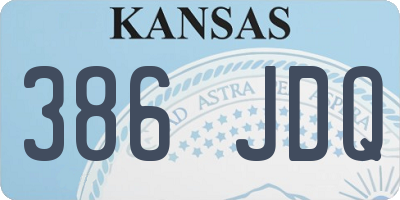 KS license plate 386JDQ