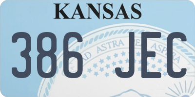 KS license plate 386JEC
