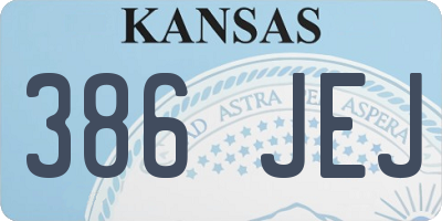 KS license plate 386JEJ