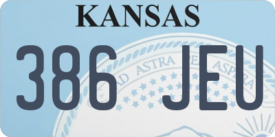 KS license plate 386JEU