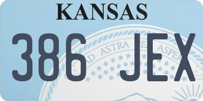 KS license plate 386JEX