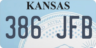 KS license plate 386JFB