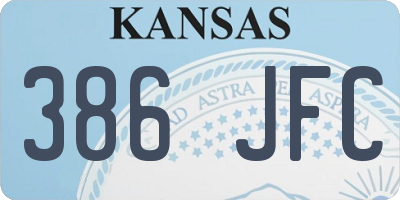 KS license plate 386JFC