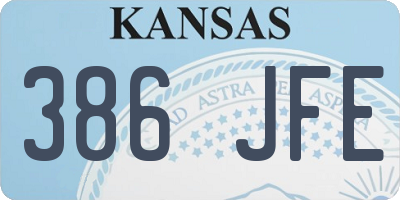 KS license plate 386JFE