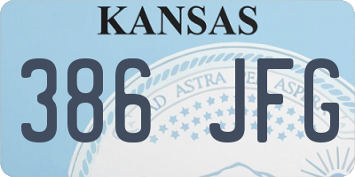 KS license plate 386JFG