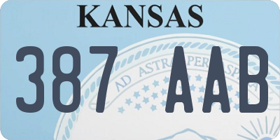 KS license plate 387AAB