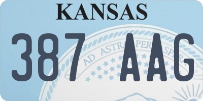 KS license plate 387AAG