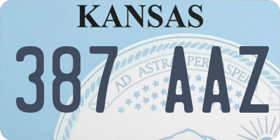 KS license plate 387AAZ