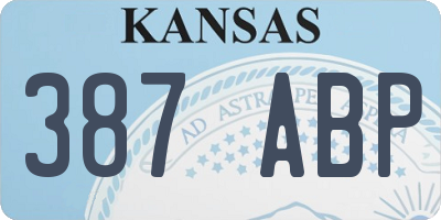 KS license plate 387ABP