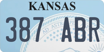 KS license plate 387ABR
