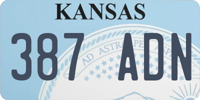 KS license plate 387ADN