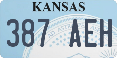 KS license plate 387AEH