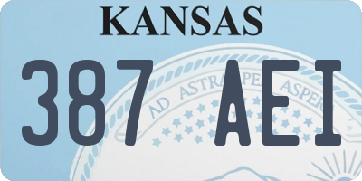 KS license plate 387AEI