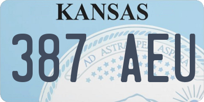 KS license plate 387AEU
