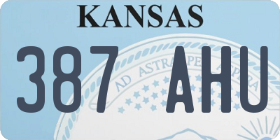 KS license plate 387AHU