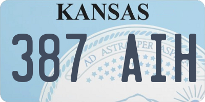 KS license plate 387AIH