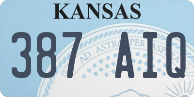 KS license plate 387AIQ