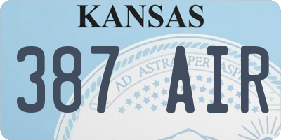 KS license plate 387AIR