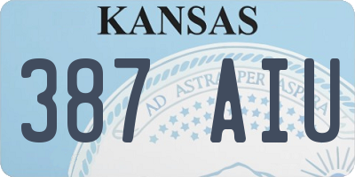 KS license plate 387AIU
