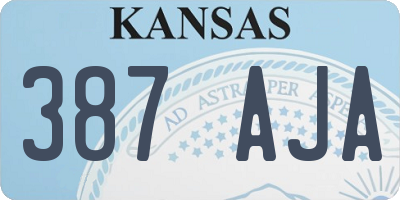 KS license plate 387AJA