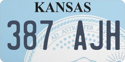 KS license plate 387AJH