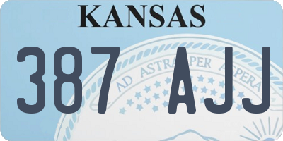 KS license plate 387AJJ