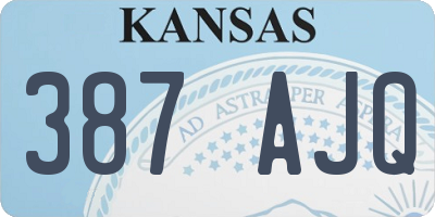 KS license plate 387AJQ