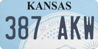 KS license plate 387AKW