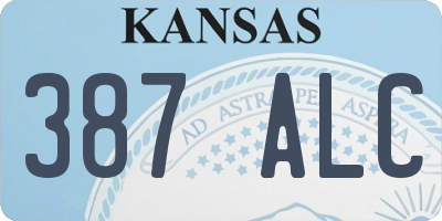 KS license plate 387ALC