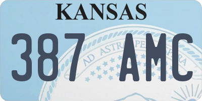 KS license plate 387AMC