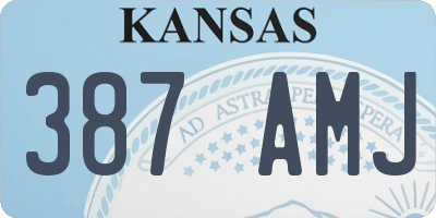 KS license plate 387AMJ