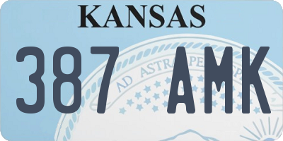 KS license plate 387AMK