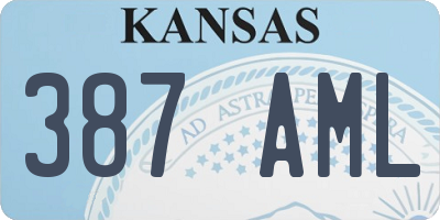 KS license plate 387AML