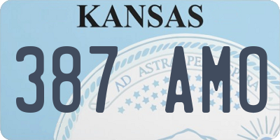 KS license plate 387AMO
