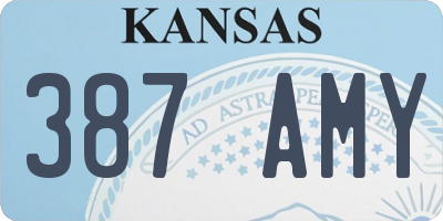 KS license plate 387AMY