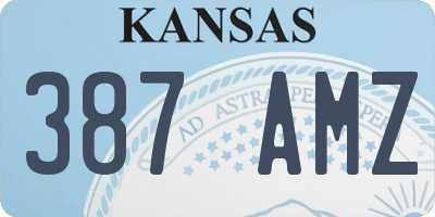KS license plate 387AMZ
