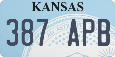 KS license plate 387APB