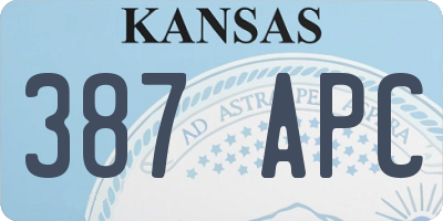 KS license plate 387APC