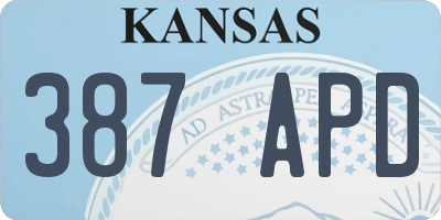 KS license plate 387APD