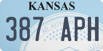 KS license plate 387APH