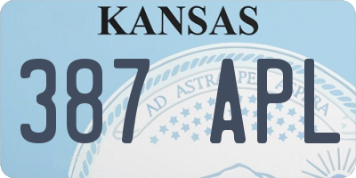 KS license plate 387APL