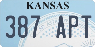 KS license plate 387APT