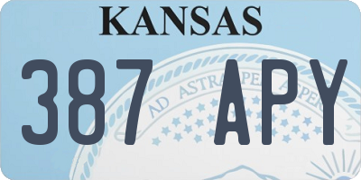 KS license plate 387APY