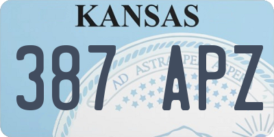 KS license plate 387APZ